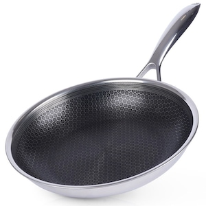 Tigaie Din Otel, Orion, Cookcell Hybrid, 24 cm, 45x8.5x4.5 cm, Strat Antiaderent, Rezistenta La Zgarieturi, Potrivita Pentru Spalare In Masina De Spalat Vase, Compatibila Cu Toate Tipurile De Plite, Argintie