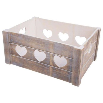 Cutie depozitare Inima, Orion, Lemn, Manere, 31x21x14 cm, Maro Cutie depozitare Inima, Orion, Lemn, Manere, 31x21x14 cm, Maro