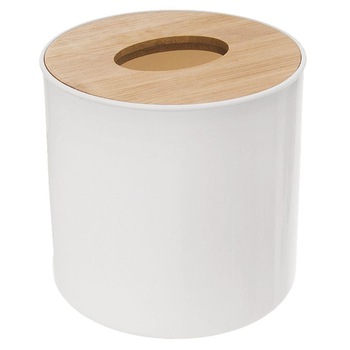 Cos gunoi mini, Orion, Plastic/Bambus, 1.5 L, Alb Cos gunoi mini, Orion, Plastic/Bambus, 1.5 L, Alb