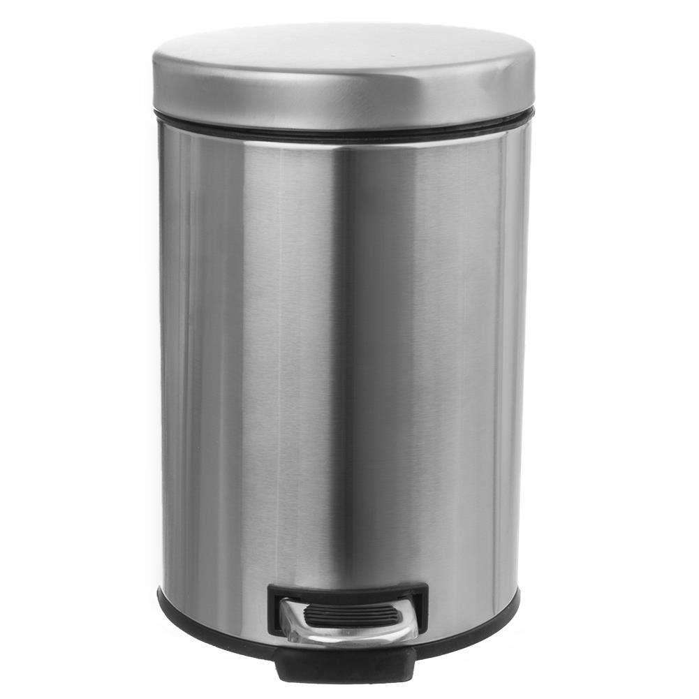 Cos gunoi, Orion, Inox, Pedala, 3 L, Argintiu
