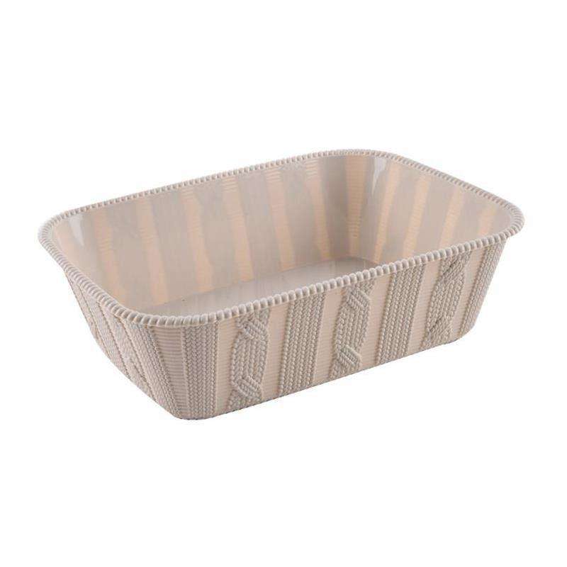 Cos organizare, Orion, Plastic, Model tricotat, Bej