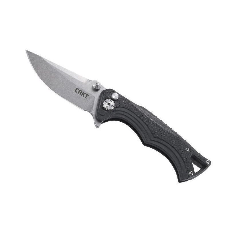 Briceag CRKT, Fighter Compact, Otel/Nylon/Fibra de sticla, 10.5 cm, Negru/Argintiu