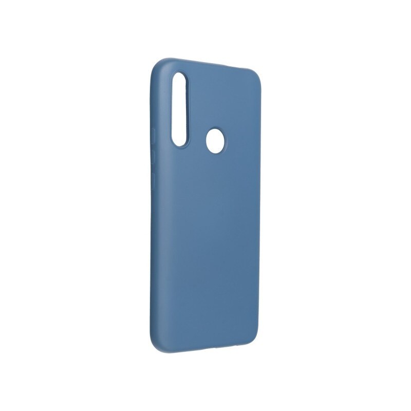 Husa Spate Forcell Silicone Pentru Huawei P Smart Z, Alcantara La Interior - Albastru Navy