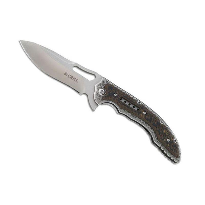 Briceag CRKT, Compact Fossil, Otel/Inox, 11 cm, Argintiu/Maro