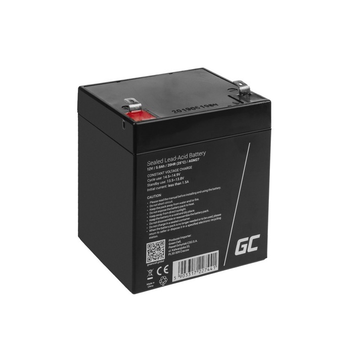 Akummulátor AGM Green Cell 12V 5Ah