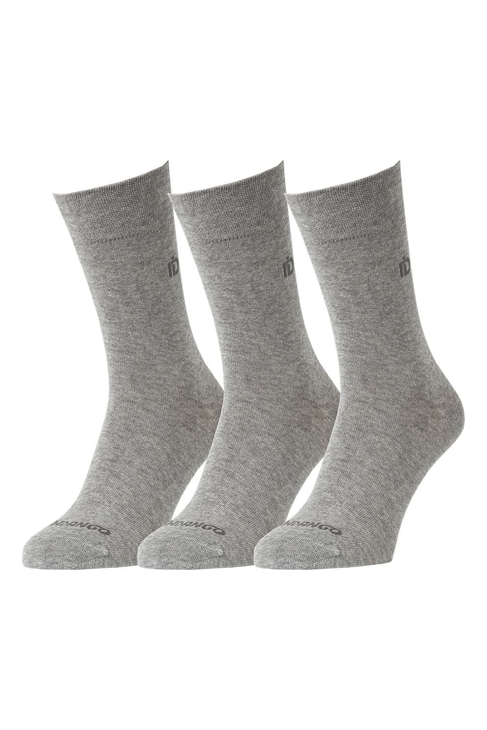 Fundango, Set de sosete lungi unisex - 3 perechi, Gri melange