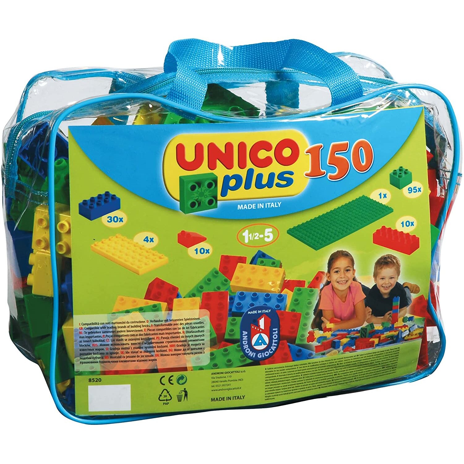 Set constructie Unico 150 piese in geanta