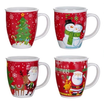Set 4 cani Craciun, 200 ml, M Deco Set 4 cani Craciun, 200 ml, M Deco
