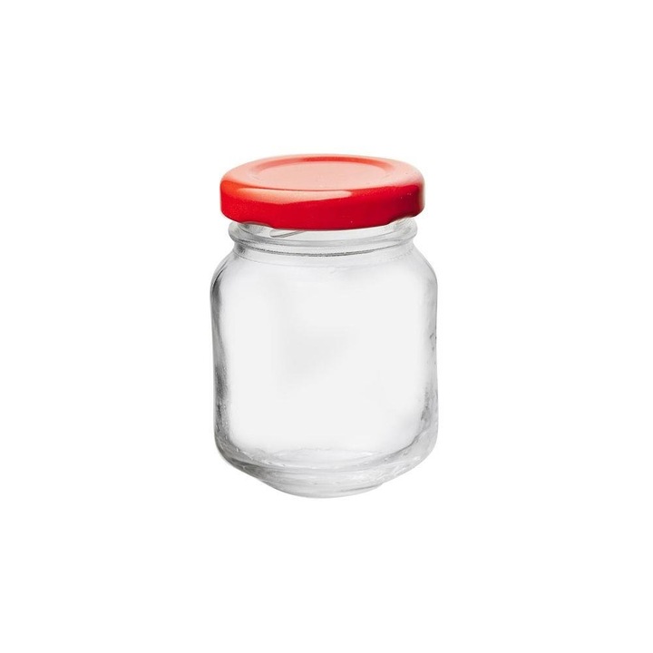 Borcan cu capac, Orion, Sticla, Transparent, 80 ml