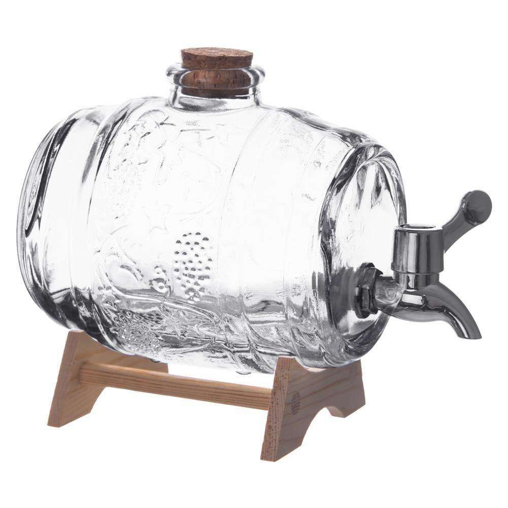 Borcan cu capac, Orion, Sticla, Transparent, 1 L