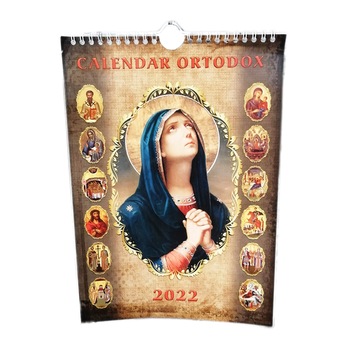 Calendar de Perete Crestin Ortodox 2022, format A4, model 2 Calendar de Perete Crestin Ortodox 2022, format A4, model 2