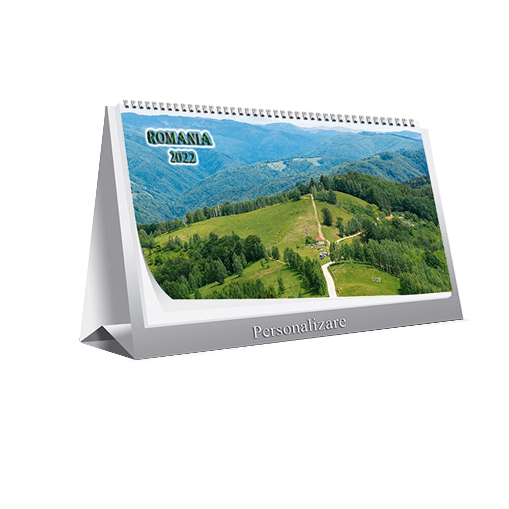 Calendar de Birou ROMANIA 2022, 21x10cm, 6 file si coperta