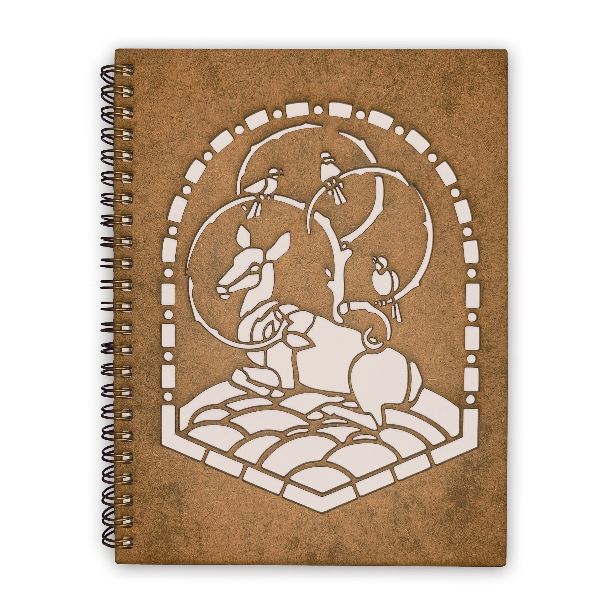 Agenda Lemn Decupata A5 80 file - Caprioara