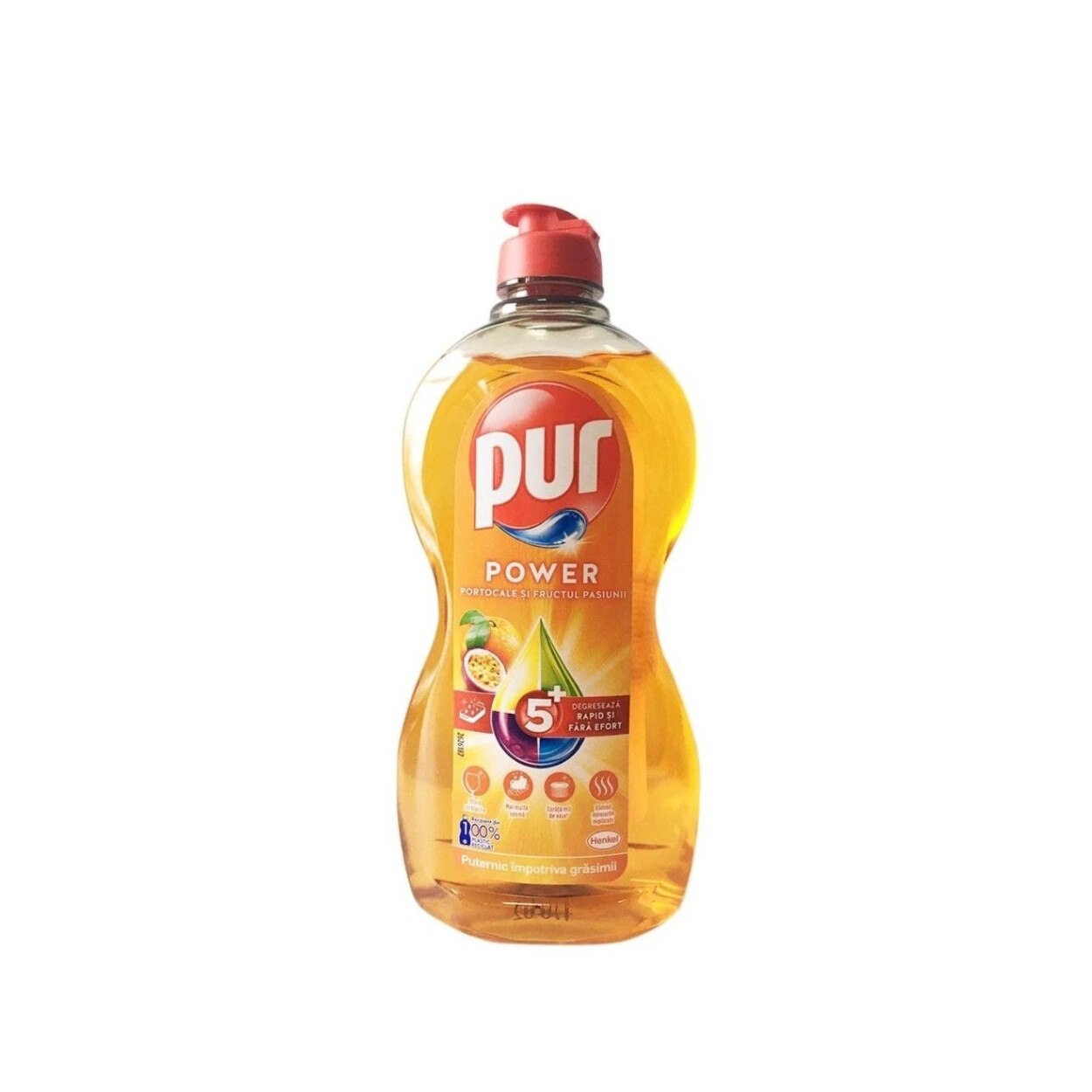 Detergent vase Pur Power 5 portocale si fructul pasiunii 450 ml