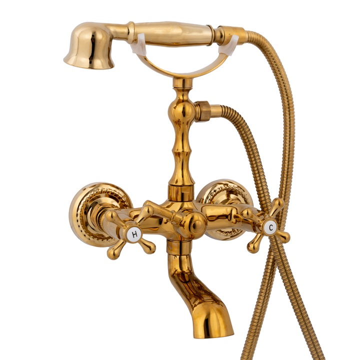 Baterie cada TRENDY'S, montare perete gold