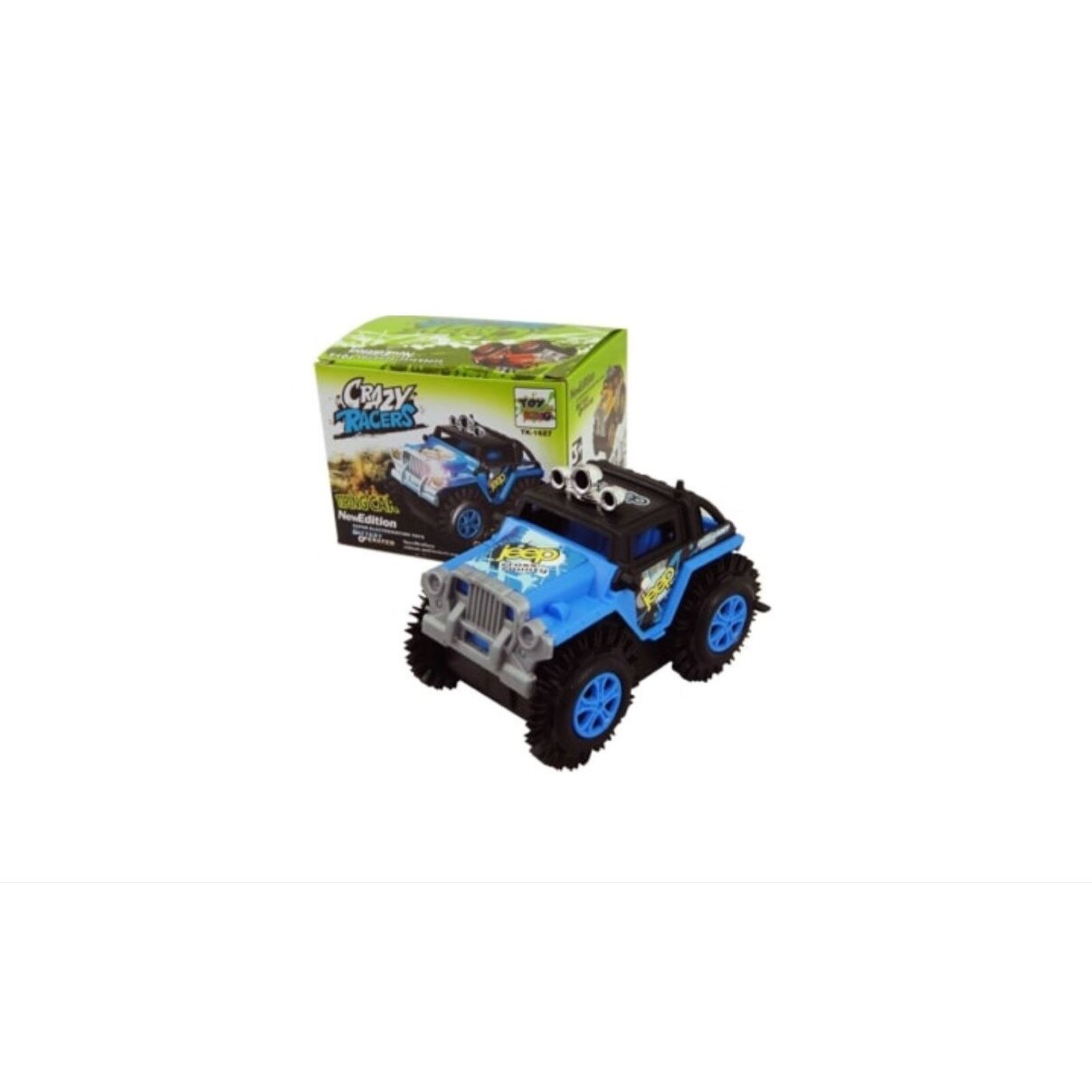 Masina de teren, model Jeep, cu baterii, Albastru