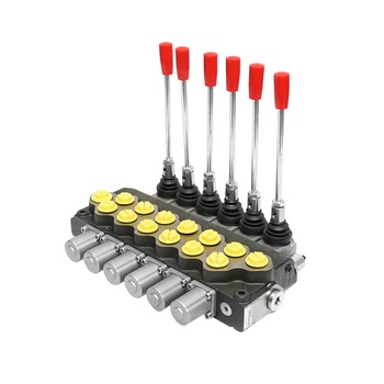 Distribuitor hidraulic cu 6 manete supapa de siguranta SD11 debit 80L/min levier si reductie -15 /+80 Breckner Germany Distribuitor hidraulic cu 6 manete supapa de siguranta SD11 debit 80L/min levier si reductie -15 /+80 Breckner Germany