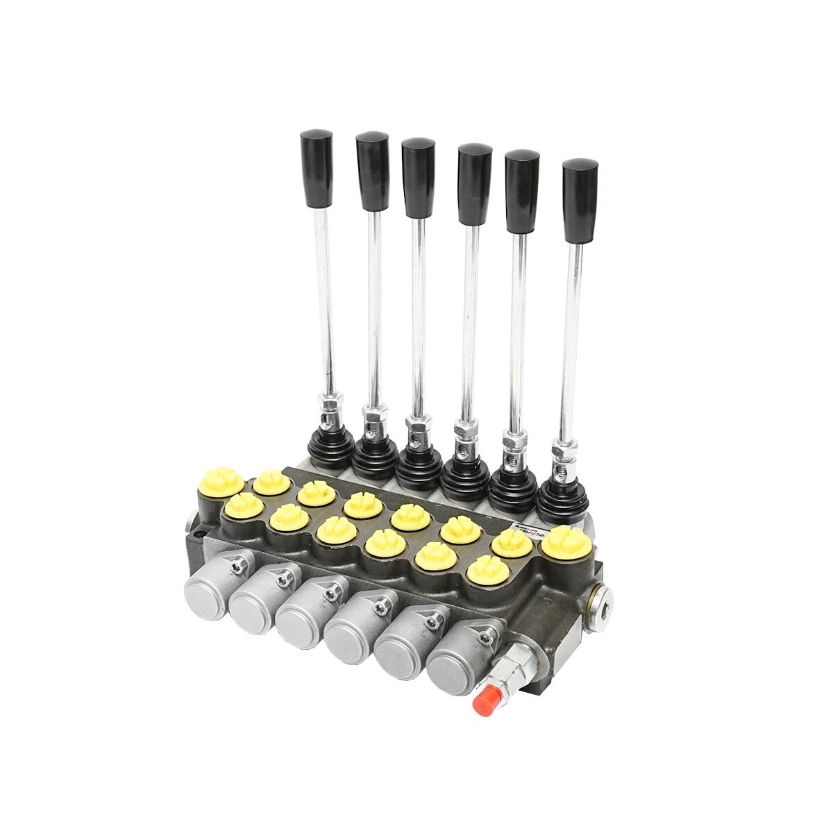 Distribuitor hidraulic cu 6 manete debit 40L/min cu levier si reductie incluse -15 /+80 Breckner Germany