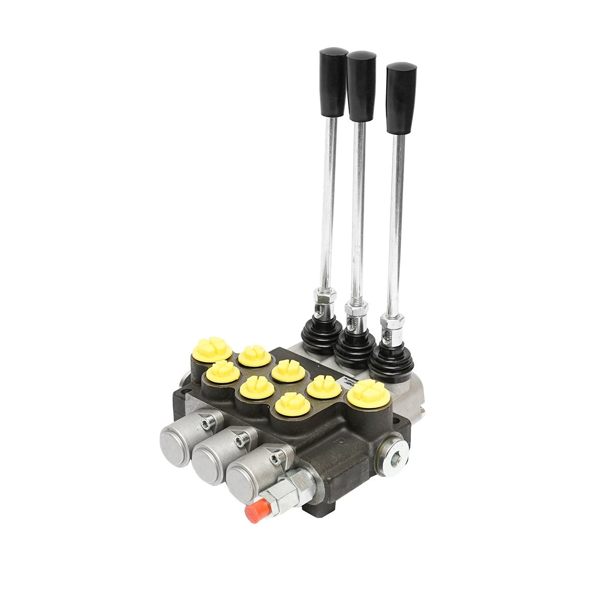 Distribuitor hidraulic cu 3 manete debit 40L/min cu levier si reductie incluse -15 /+80 Breckner Germany