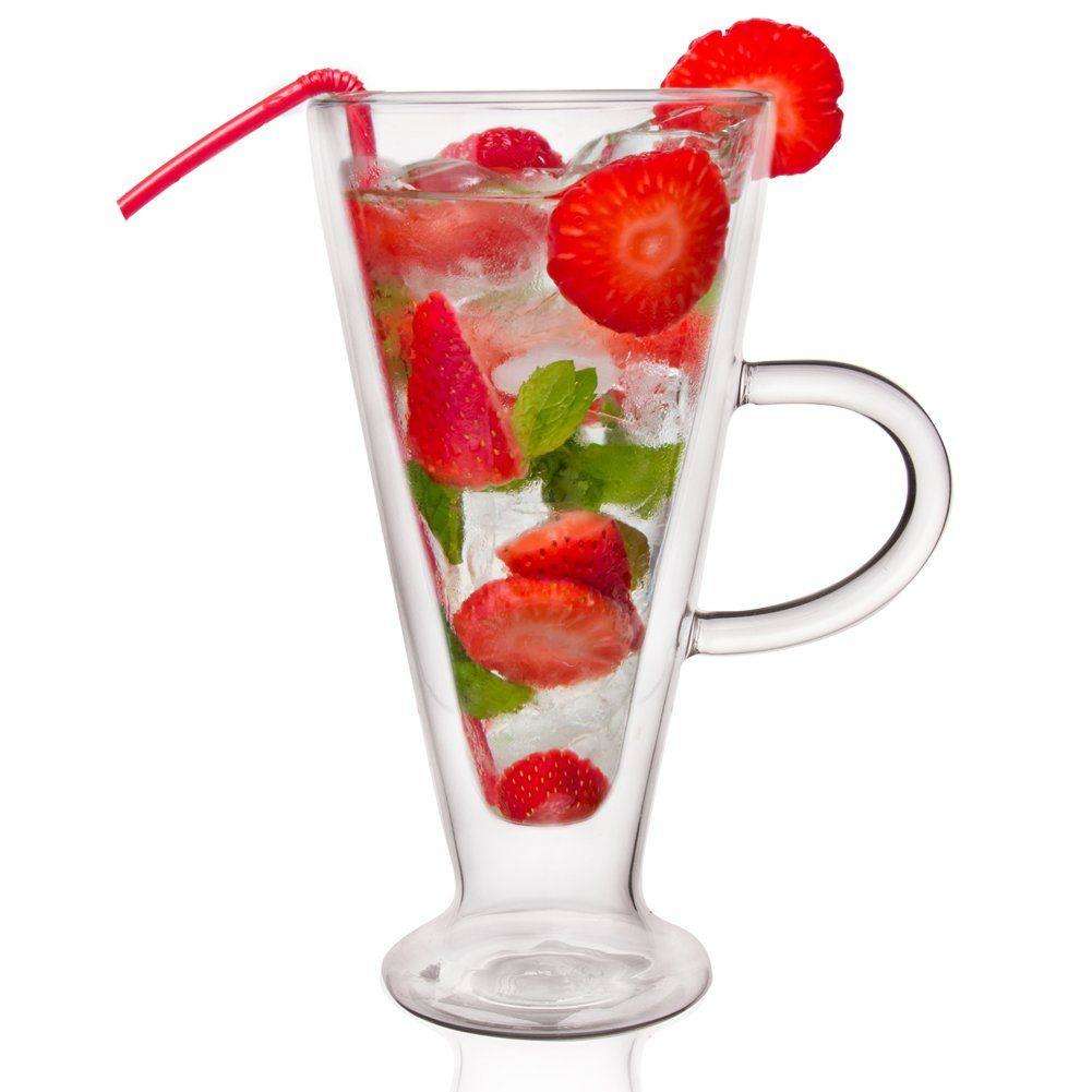 Cana cu maner, Orion, Sticla termica, Transparent, 270 ml