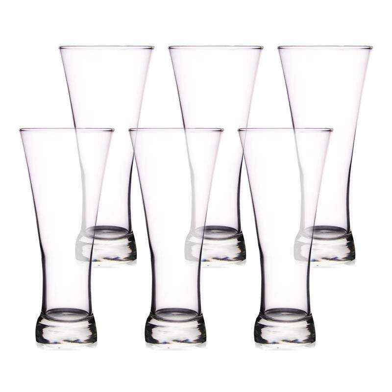 Set 6 pahare pentru bere, Orion, Sticla, Transparent, 380 ml