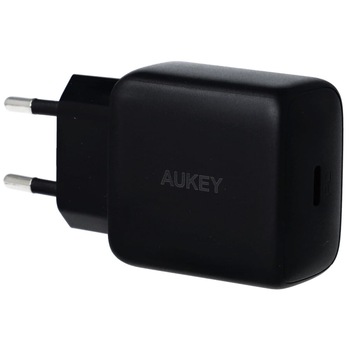 Incarcator de perete Aukey Swift II 20W, USB-C PD, negru Incarcator de perete Aukey Swift II 20W, USB-C PD, negru