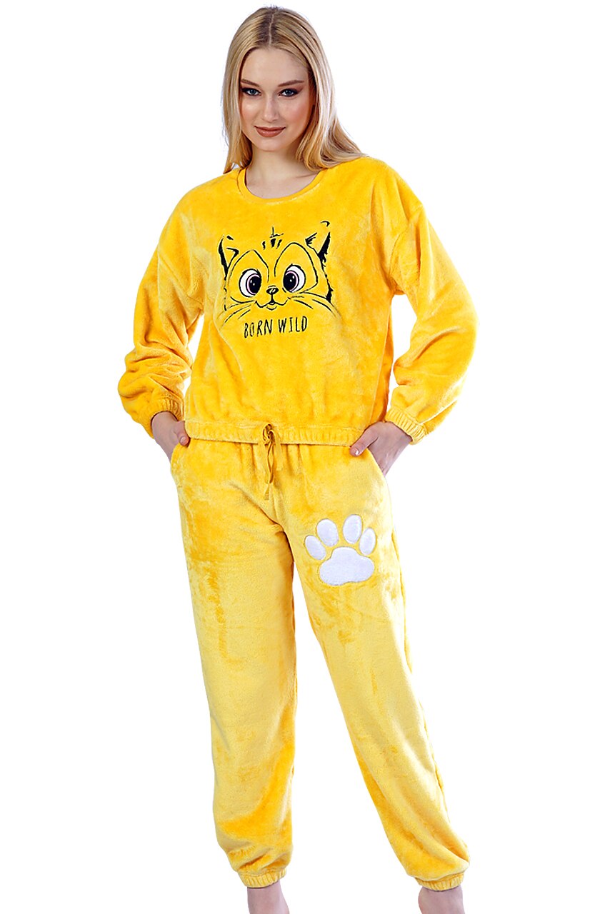 Pijama Dama, Vienetta, Model 'Born Wild', Culoare Galben