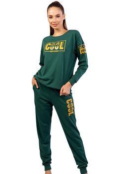 Pijama Dama, Vienetta, Model 'Just Be Cool', Culoare Verde Pijama Dama, Vienetta, Model 'Just Be Cool', Culoare Verde