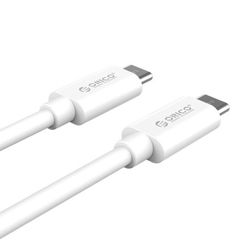 Cablu USB Orico CTC100M-10 USB Type-C - USB Type-C 1m alb Cablu USB Orico CTC100M-10 USB Type-C - USB Type-C 1m alb