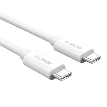 Cablu USB Orico CTC100-20 USB Type-C - USB Type-C 2m alb Cablu USB Orico CTC100-20 USB Type-C - USB Type-C 2m alb