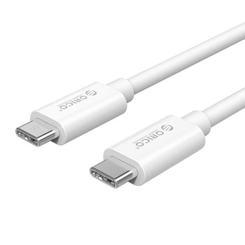 Cablu USB Orico CTC100M-20 USB Type-C - USB Type-C 2m alb Cablu USB Orico CTC100M-20 USB Type-C - USB Type-C 2m alb