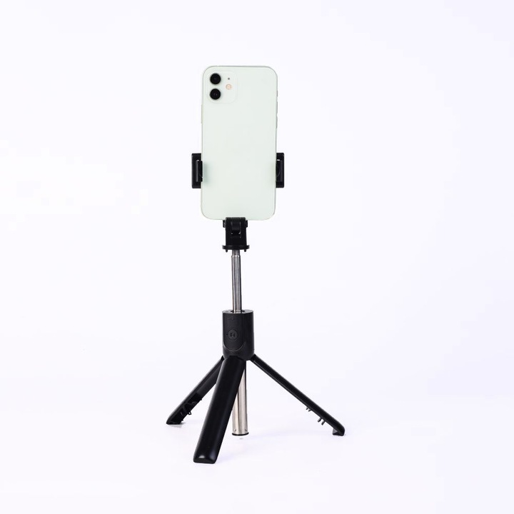 Selfie stick, YOURZ, Trepied, Telecomanda, Control Bluetooth, Max 70.10 cm, Negru