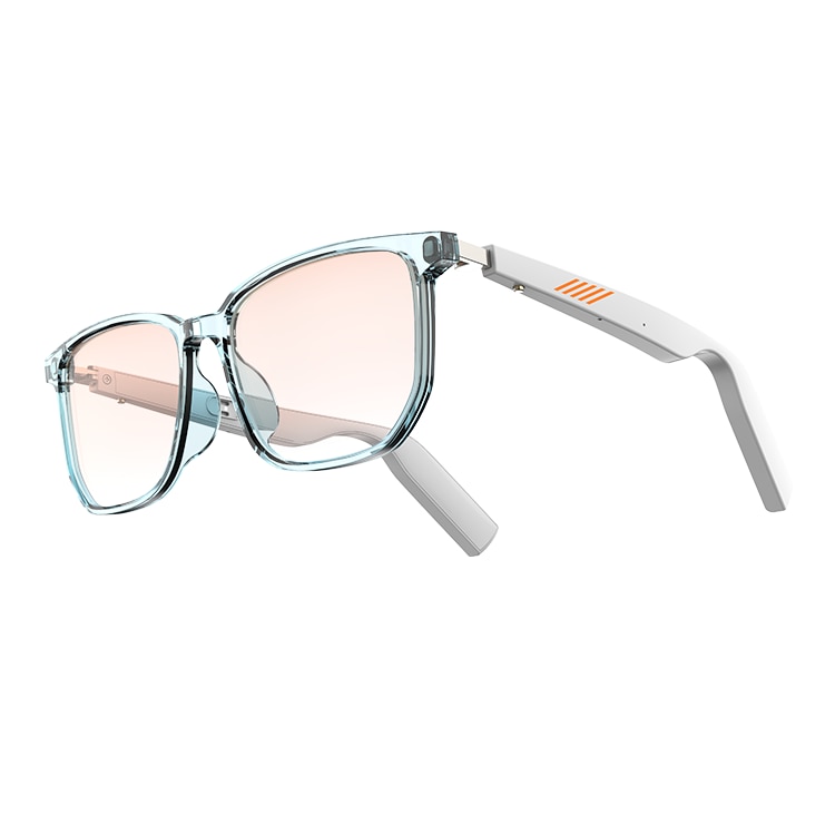 Ochelari SMART TND EyeWear® Infinity, Anti Blue Light, Preluare apeluri, Neon lens, Bluetooth 5.0, 220 mAh, white