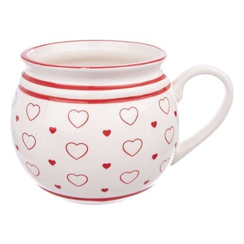 Cana Retro Heart, Orion, Ceramica, Alb, 750 ml Cana Retro Heart, Orion, Ceramica, Alb, 750 ml