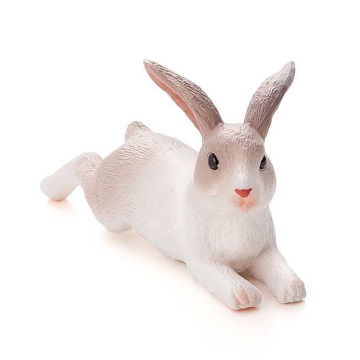 Пластмасова фигурка за игра Mojo, Зайче, лежащо