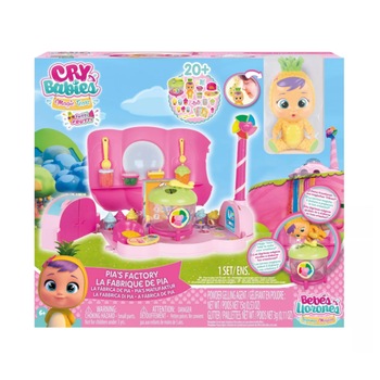 Set papusa cu accesorii, 25 buc, Cry Babies Tutti Frutti, multicolor Set papusa cu accesorii, 25 buc, Cry Babies Tutti Frutti, multicolor