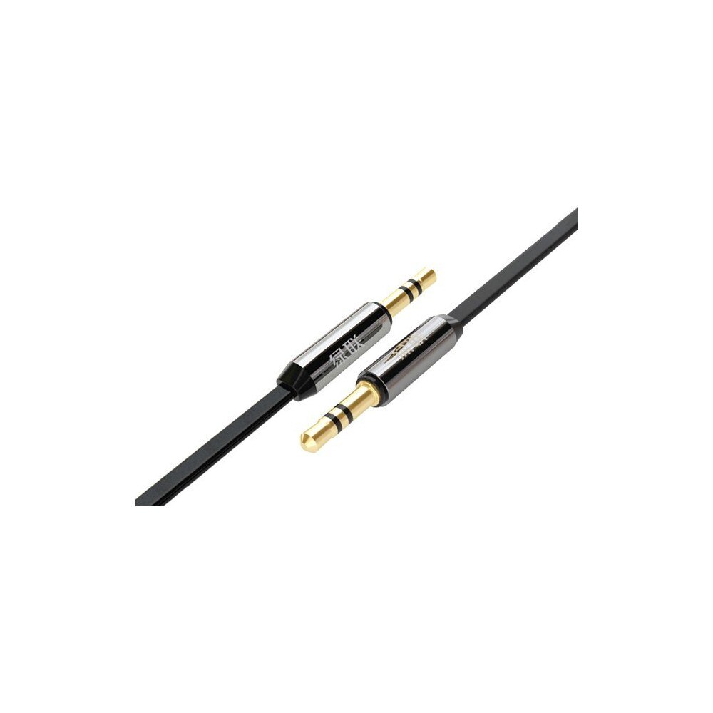 Cablu audio cu jack de 3.5mm tata-tata ultra flat negru 1 m