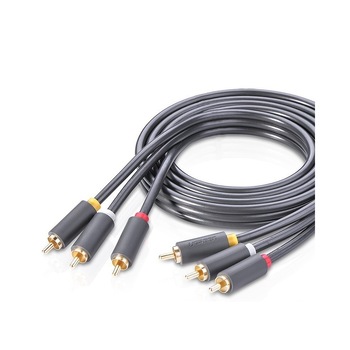 Cablu audio 3 rca la 3 rca cablu auxiliar de la tata la tata 3 m Cablu audio 3 rca la 3 rca cablu auxiliar de la tata la tata 3 m