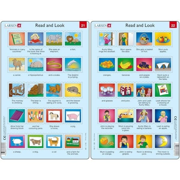 Set 10 Puzzle-uri Read and Look 21 -30 (EN), 10 piese, Larsen