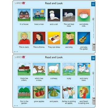 Set 10 Puzzle-uri Read and Look 11 -20 (EN), 10 piese, Larsen Set 10 Puzzle-uri Read and Look 11 -20 (EN), 10 piese, Larsen