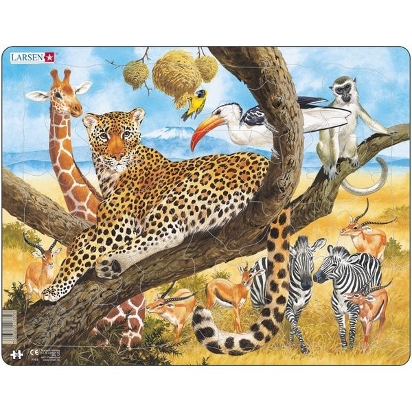 Puzzle Leopard, 48 Piese, Larsen