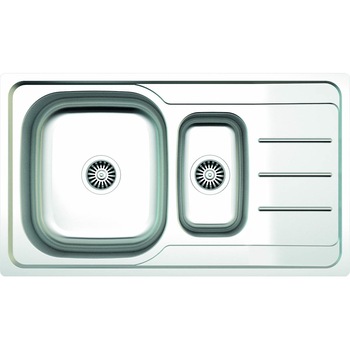 Chiuveta pentru blat cuva mare+cuva mica Z-INOX ZLN-9287, Inox anticalcar, 50x86 cm, Cuve stanga Chiuveta pentru blat cuva mare+cuva mica Z-INOX ZLN-9287, Inox anticalcar, 50x86 cm, Cuve stanga