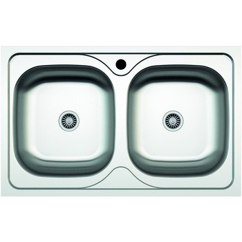 Chiuveta cu doua cuve pentru blat Z-INOX ZLN-2975, Inox satinat, 50x80 cm Chiuveta cu doua cuve pentru blat Z-INOX ZLN-2975, Inox satinat, 50x80 cm