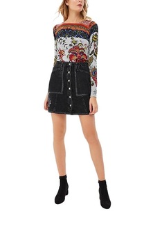 Fusta Dama de blugi, Desigual-Fal Martia Fusta Dama de blugi, Desigual-Fal Martia