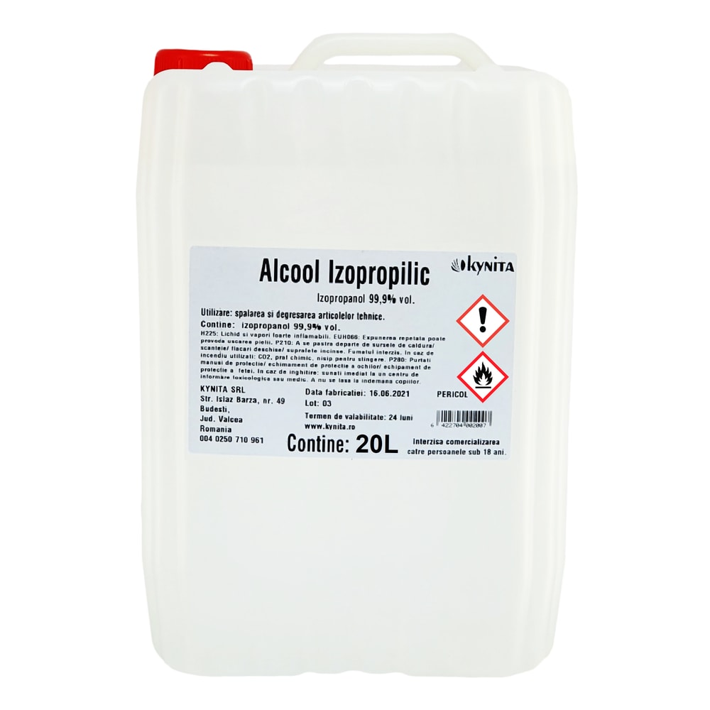 Alcool izopropilic, recipient 20 L, concentratie 99%