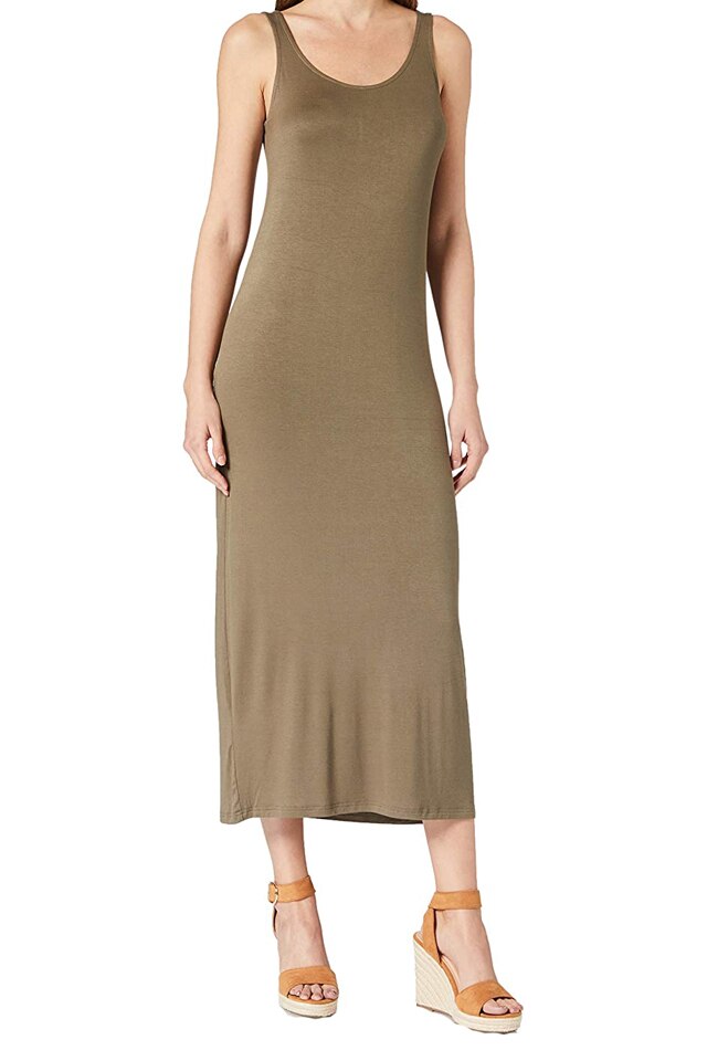 Rochie maxi dama 'PcKalli' Pieces, verde, XL