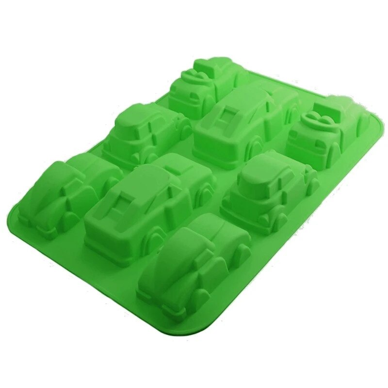Forma silicon prajituri PROCART, 8 briose masinute, 33x24 cm