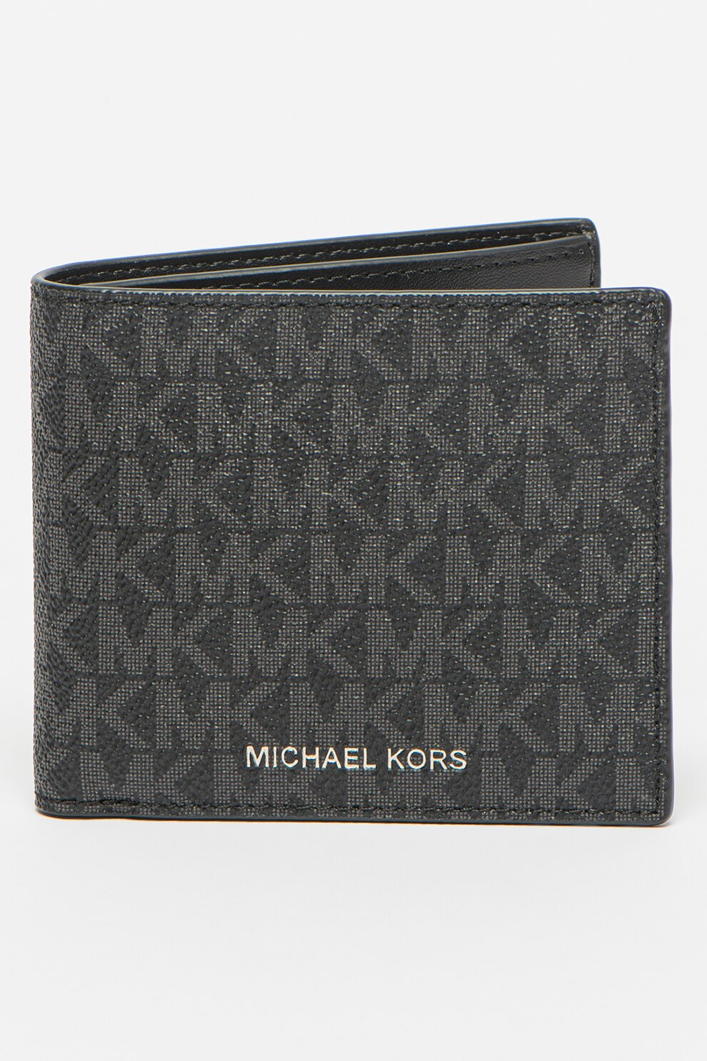 Michael Kors, Portofel pliabil cu model monograma, Negru