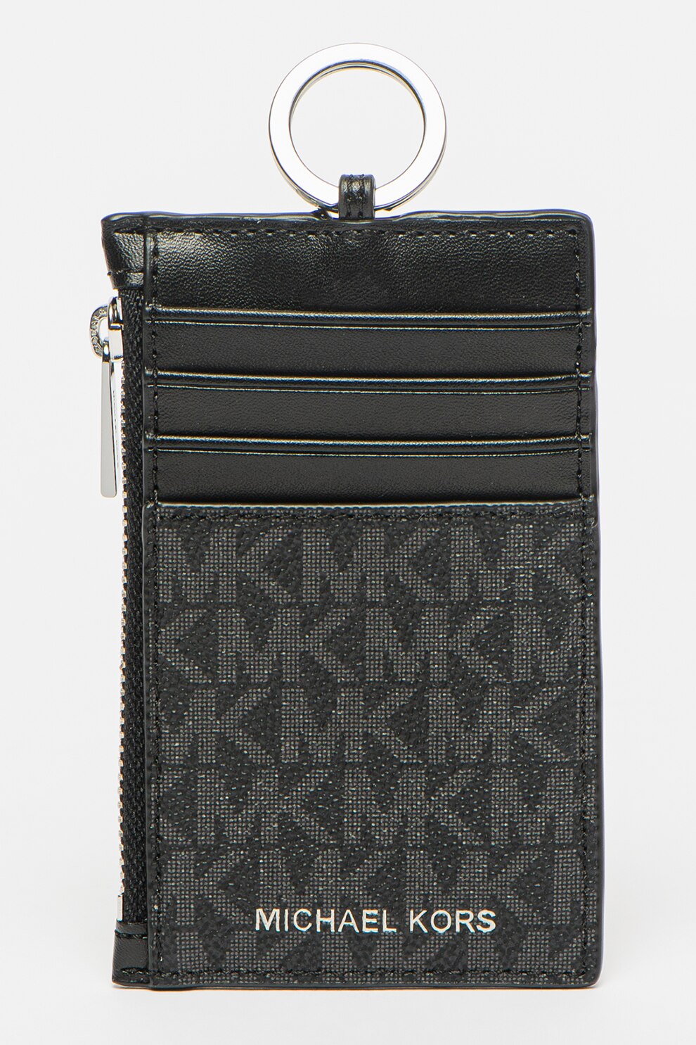 Michael Kors, Portcart din piele ecologica cu logo, Negru