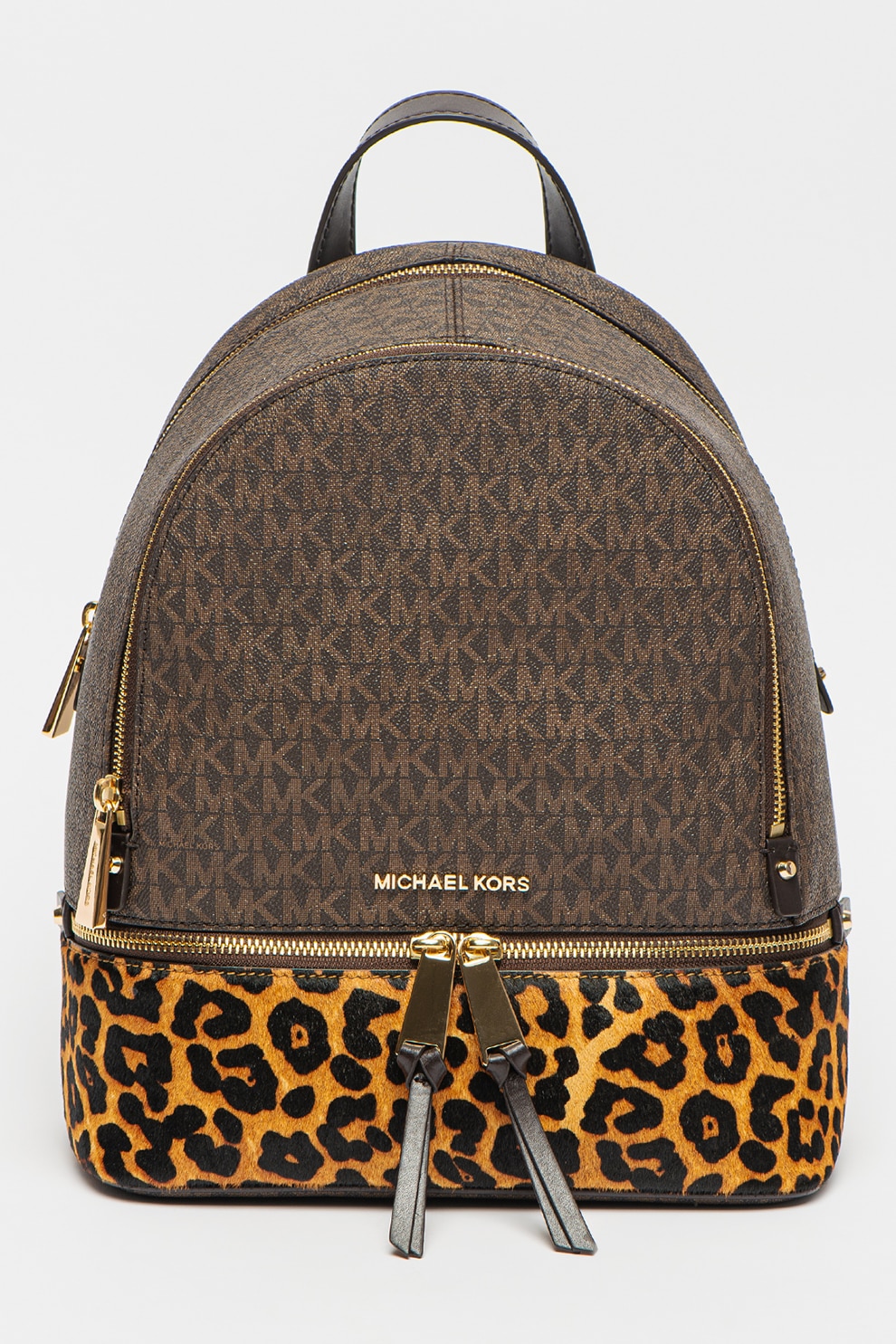 Michael Kors, Rucsac cu model monograma Rhea, Maro